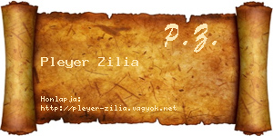 Pleyer Zilia névjegykártya
